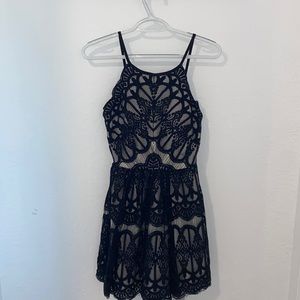 Formal lace mini dress